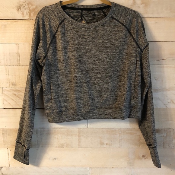adidas Tops - Medium Adidas crop open back sweatshirt